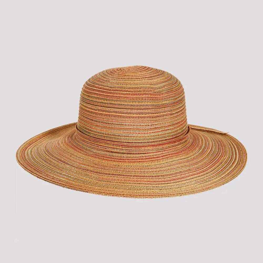 NEW AMERICAN HAT MAKERS wide brim straw sun hat in spice